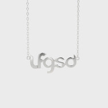 Load and play video in Gallery viewer, Video of LFGSD necklace in sterling silver