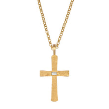 Load image into Gallery viewer, Santos Cross with Diamond Baguette