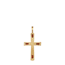 Load image into Gallery viewer, Santos Cross with Garnets