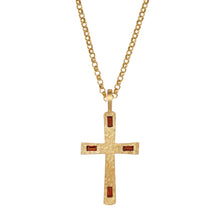 Load image into Gallery viewer, Santos Cross with Garnets