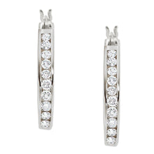 Load image into Gallery viewer, Diamond Hoop Earrings