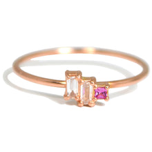 Load image into Gallery viewer, Del Mar Geometric Cluster Ring in 14k rose gold