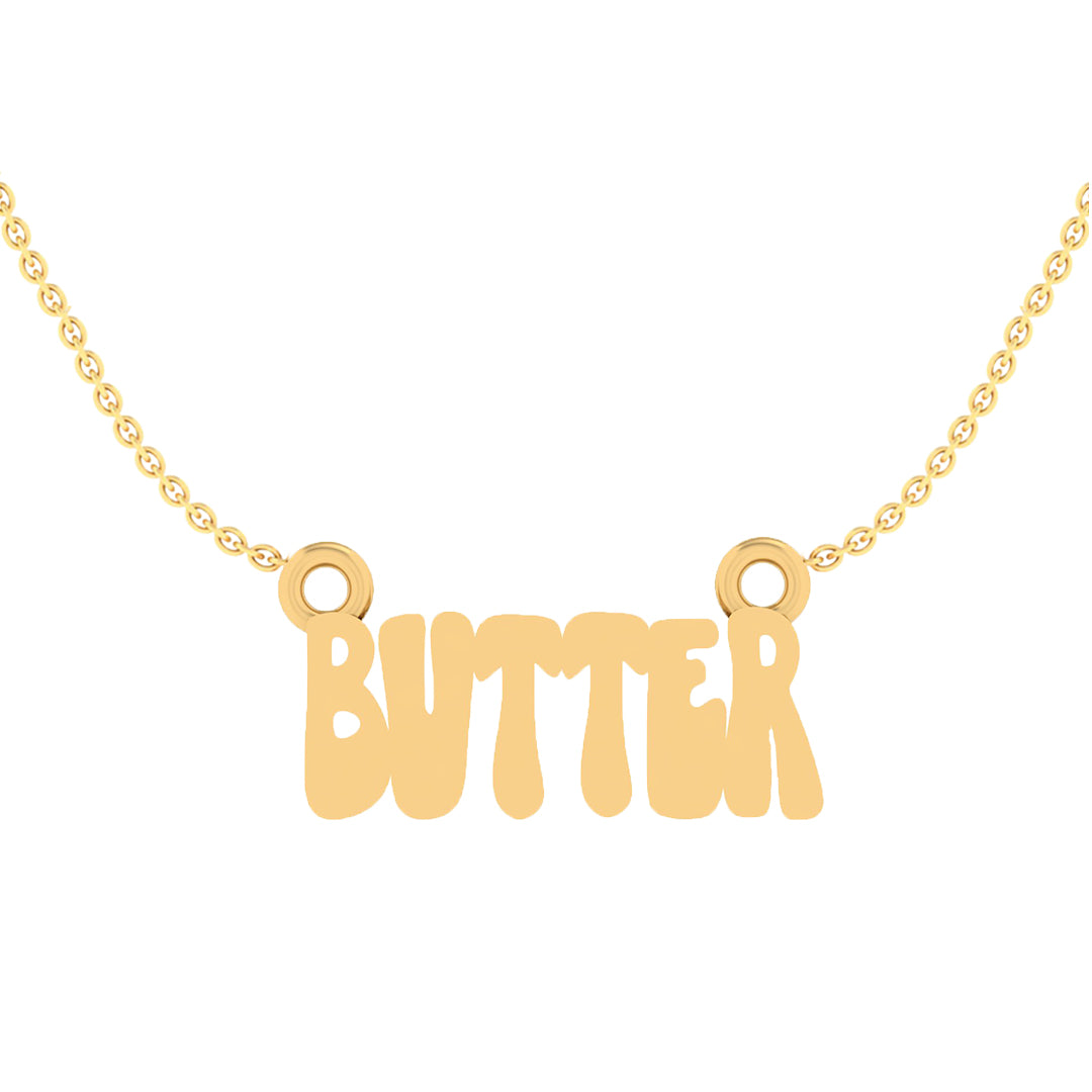 Butter Necklace in 14k Gold Sweet Bling