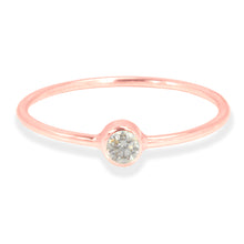 Load image into Gallery viewer, Diamond Bezel Ring in rose gold