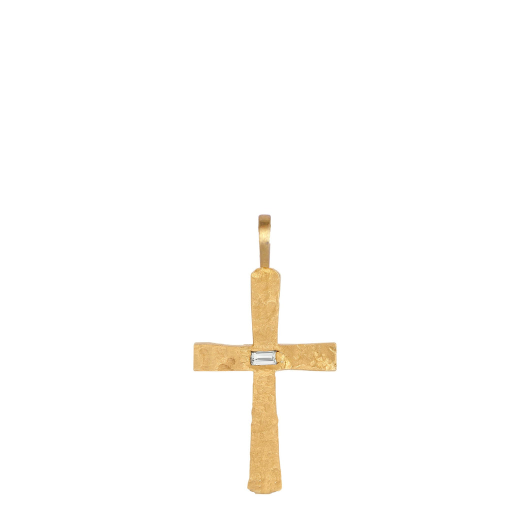 Santos Cross with Diamond Baguette