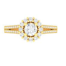 Load image into Gallery viewer, Desiree Ring with Halo