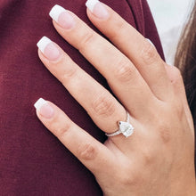 Load image into Gallery viewer, Kellie Pear Engagement Ring on hand