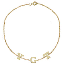 Load image into Gallery viewer, Gold Initial Bracelet by Sweet Bling - Three Initials