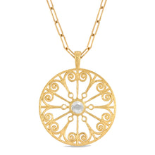 Load image into Gallery viewer, sweetbling-la-rioja-rose-cut-diamond-medallion