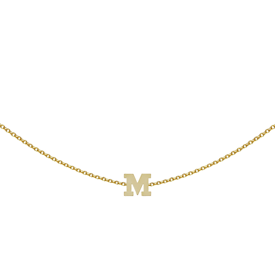 Gold Initial Necklace - 3 Initials