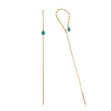 Load image into Gallery viewer, Turquoise Lariat Earrings (Pair)
