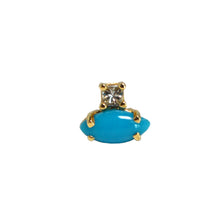 Load image into Gallery viewer, Turquoise and Diamond  Studs
