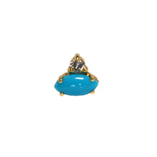 Load image into Gallery viewer, Turquoise and Diamond  Studs
