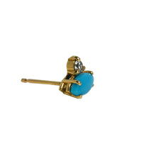 Load image into Gallery viewer, Turquoise and Diamond  Studs
