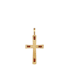 Load image into Gallery viewer, Santos Cross with Garnets
