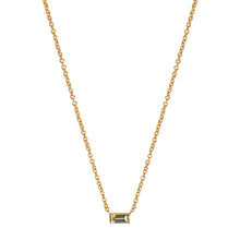 Load image into Gallery viewer, White Sapphire Baguette Necklace
