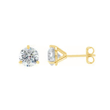 Load image into Gallery viewer, Diamond Cocktail Stud Earring in 14k yellow gold
