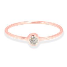 Load image into Gallery viewer, Diamond Bezel Ring in rose gold
