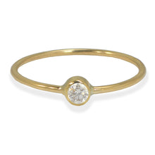 Load image into Gallery viewer, Diamond Bezel Ring in yellow gold
