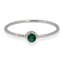 Load image into Gallery viewer, Emerald bezel ring in white gold
