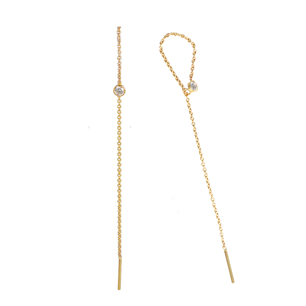 Lucia Diamond Lariat Earrings