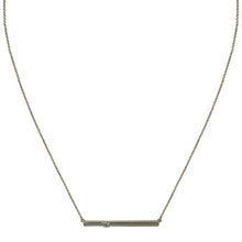 Load image into Gallery viewer, Seven Mile Single Diamond Bar Necklace 14K White Gold
