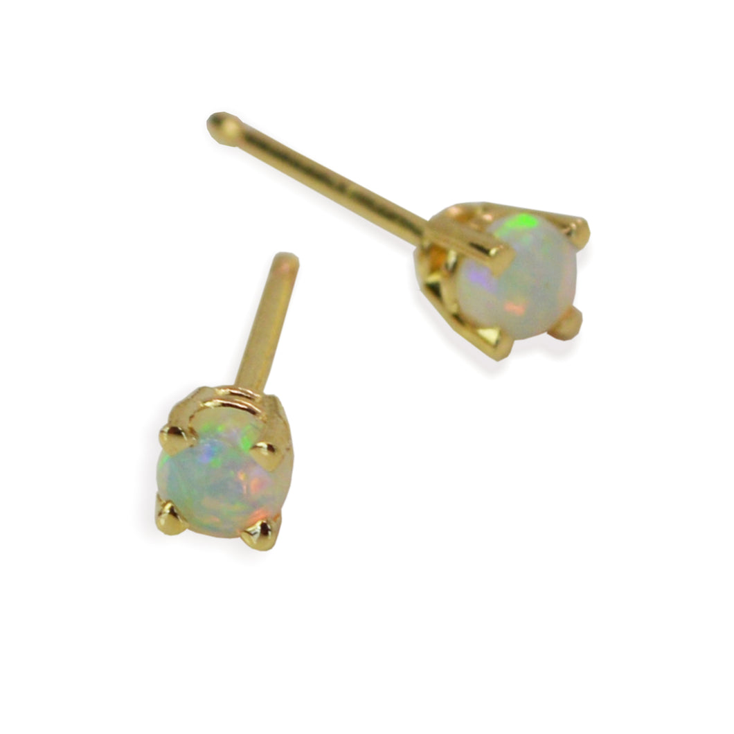 Opal Prong Stud Earrings