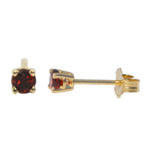 Load image into Gallery viewer, Santos garnet stud earrings front and side
